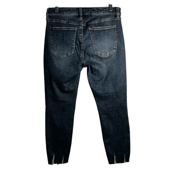 Pistola Arielle Skinny Jeans Size 30 Distressed Scissor‑Cut Raw Hem Dark Wash - Picture 3 of 7